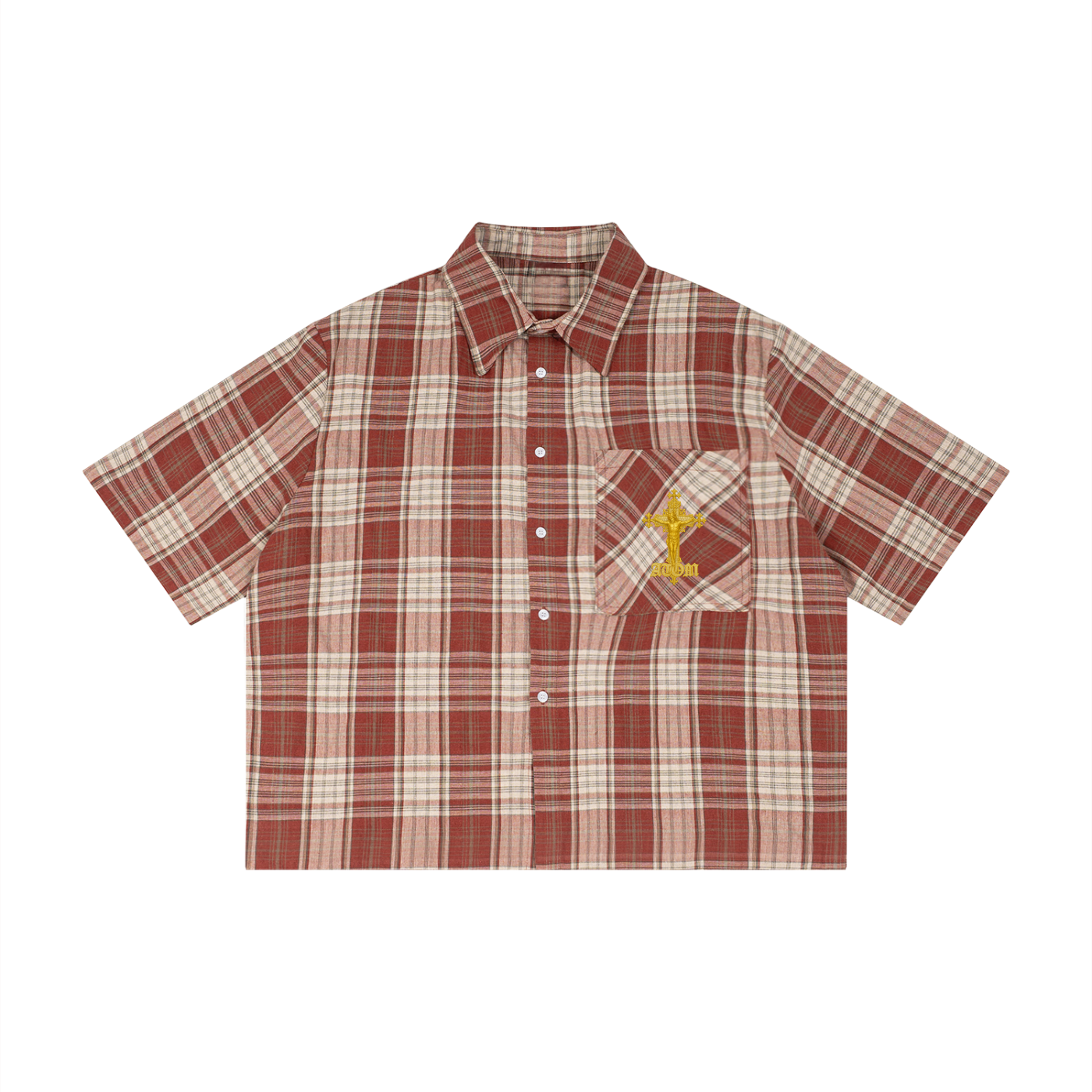 Plaid Boxy Short Sleeve Shirt