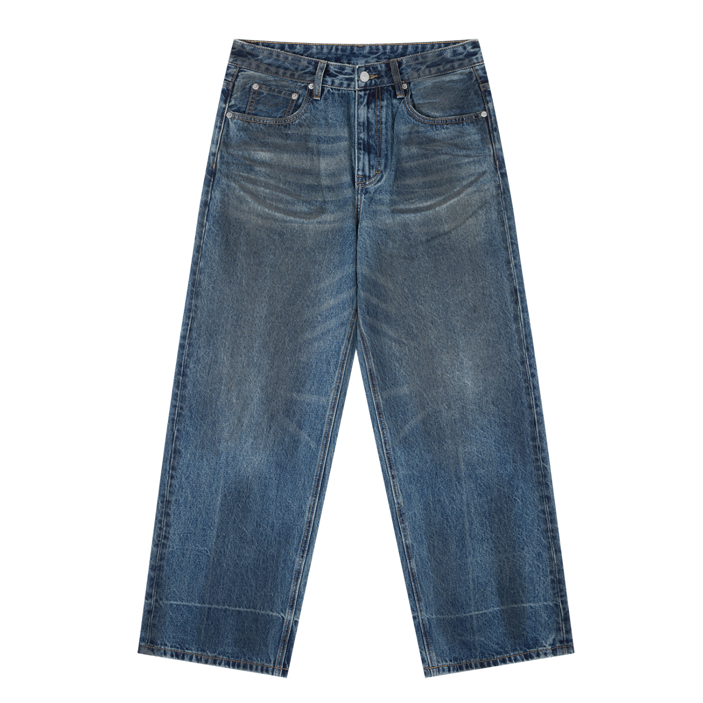 CROSS Vintage Wash Baggy Denim Jeans