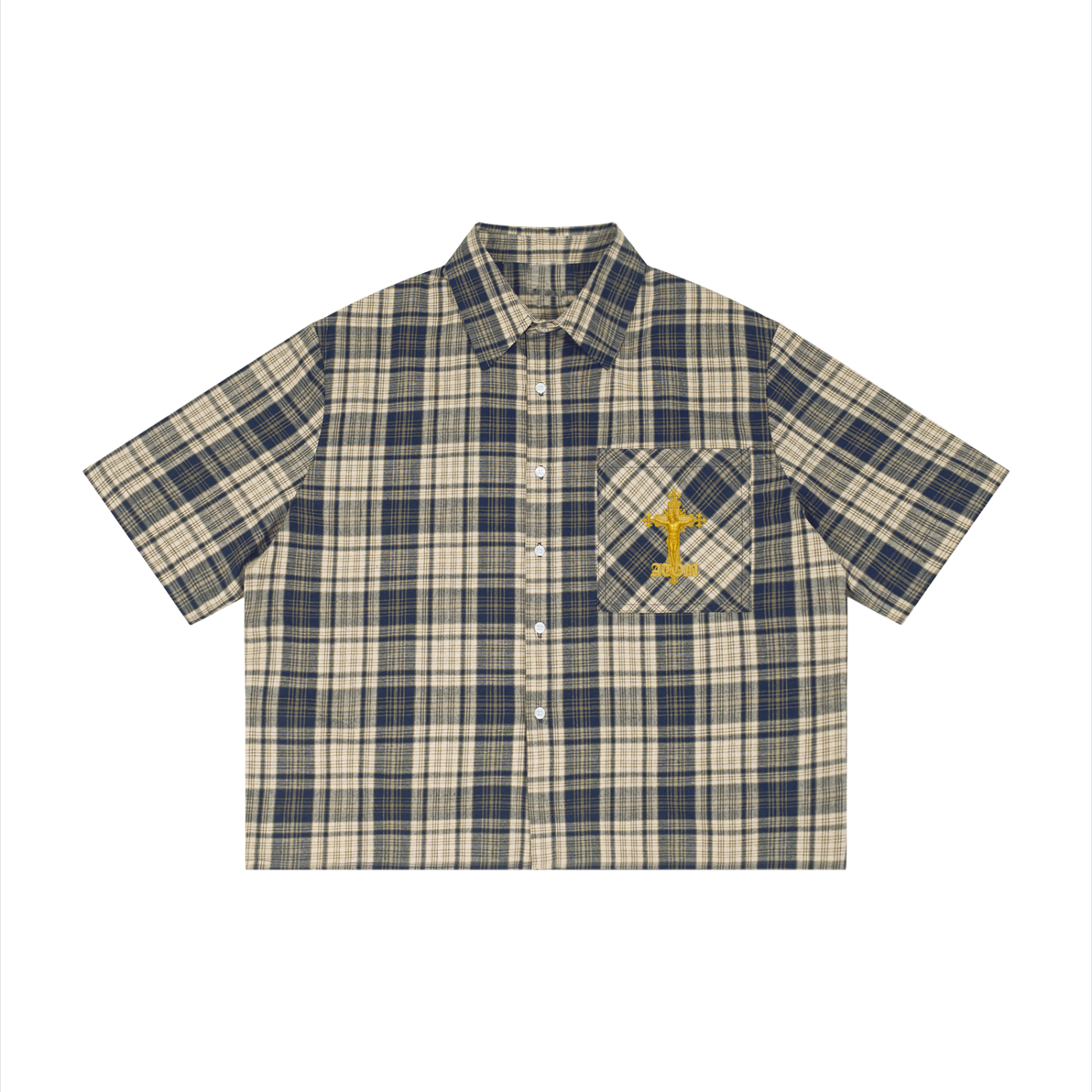 Plaid Boxy Short Sleeve Shirt