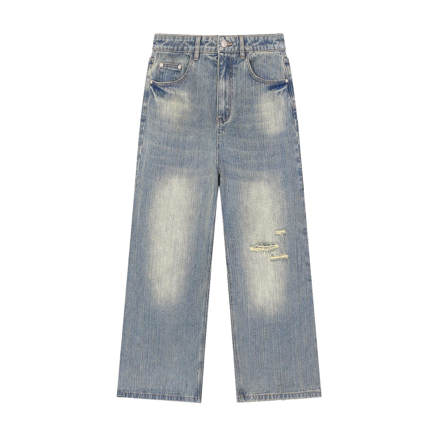 CROSS Vintage Wash Distressed Denim Jeans